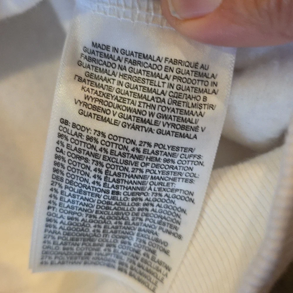 The North Face Men's White and Black All Over‎ Graphic Sweatshirt M